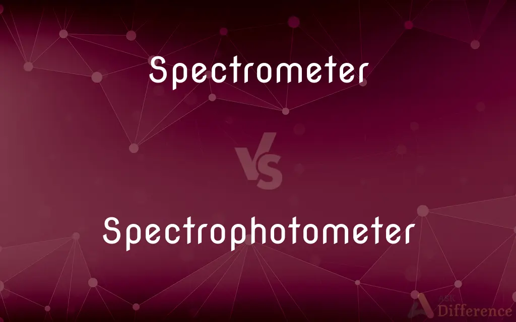Spectrometer vs. Spectrophotometer — What's the Difference?