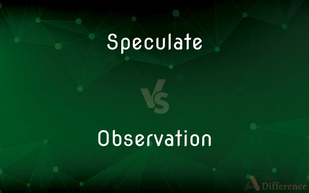Speculate vs. Observation — What's the Difference?