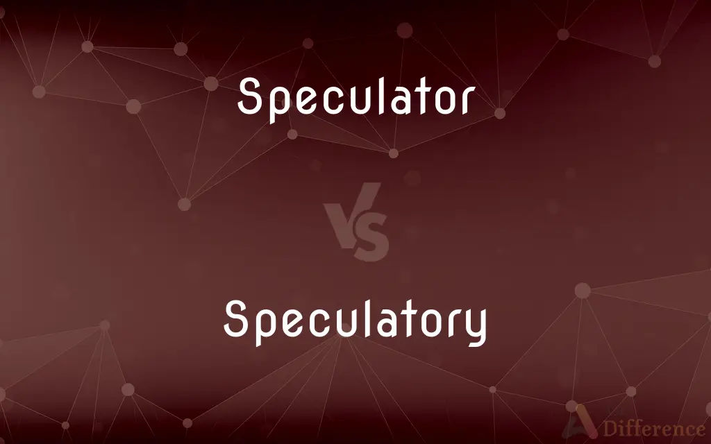 Speculator vs. Speculatory — What's the Difference?