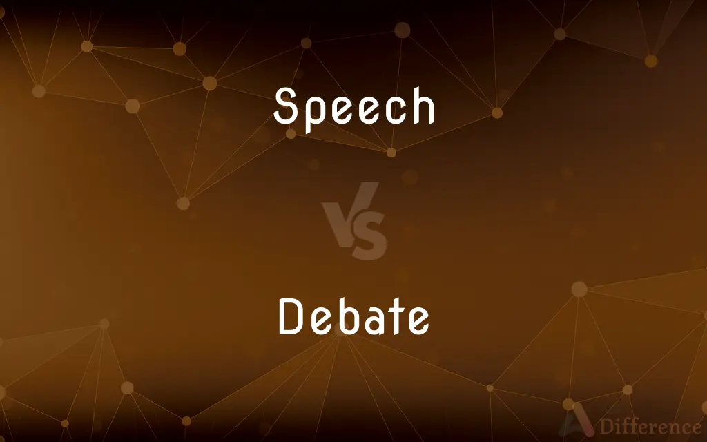 Speech vs. Debate — What's the Difference?