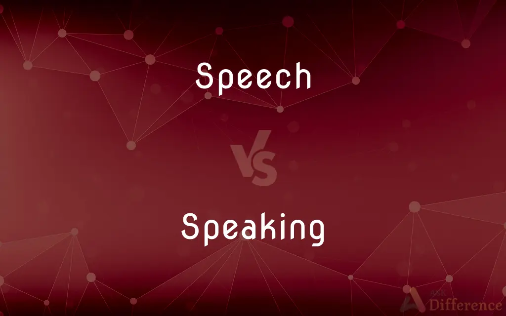 Speech vs. Speaking — What's the Difference?