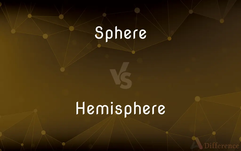 Sphere vs. Hemisphere — What's the Difference?