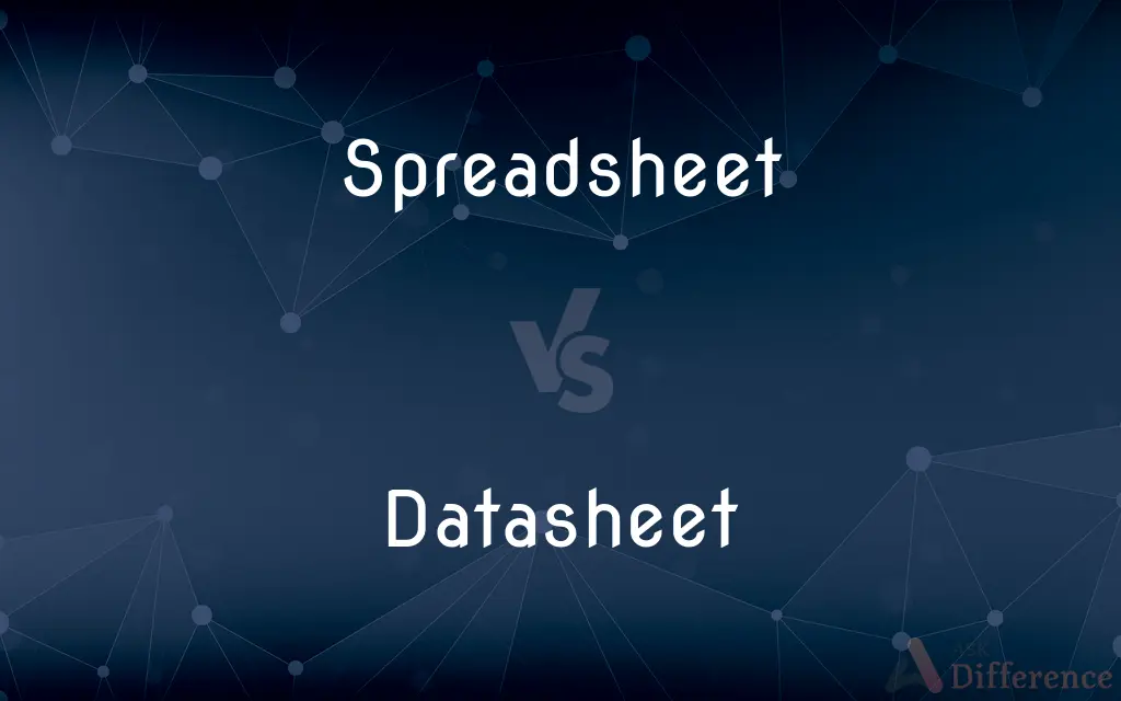Spreadsheet vs. Datasheet — What's the Difference?