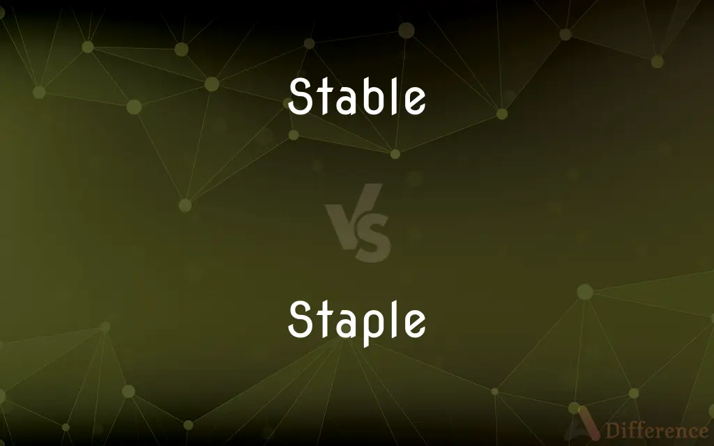 Stable vs. Staple — What's the Difference?