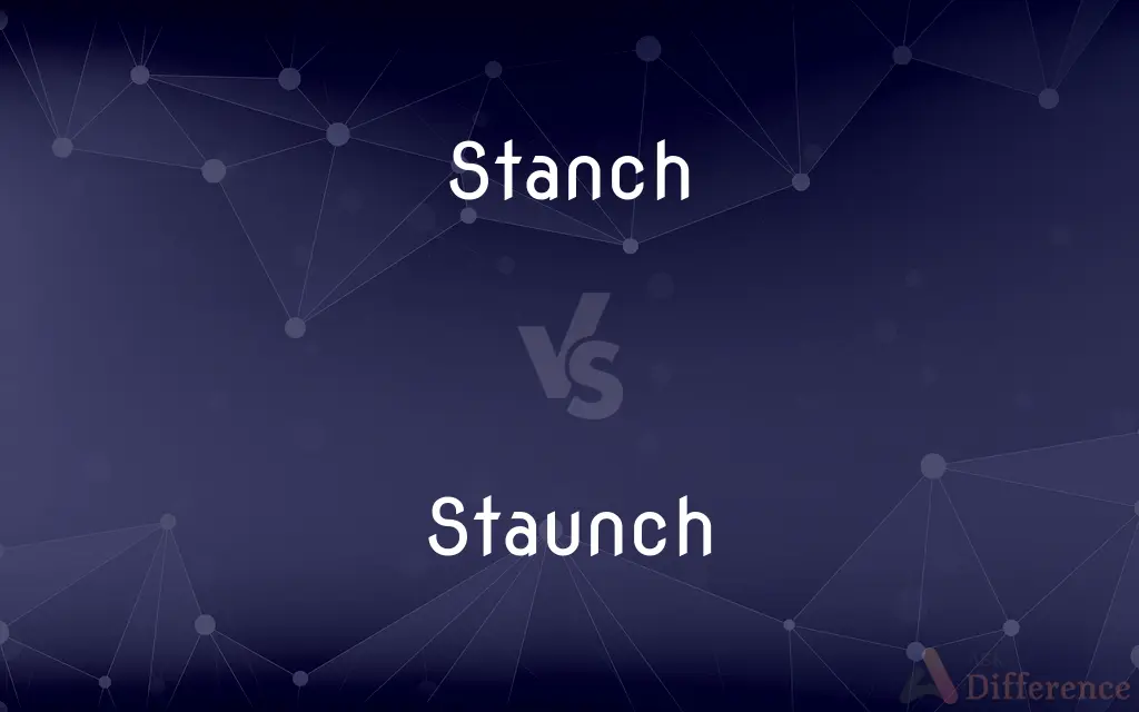 Stanch vs. Staunch — What's the Difference?