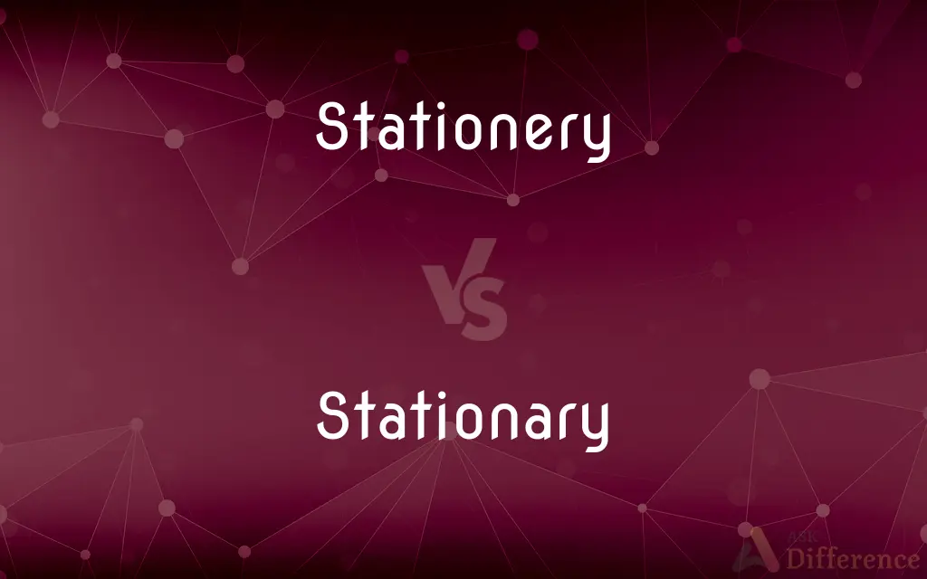 Stationery vs. Stationary — What's the Difference?