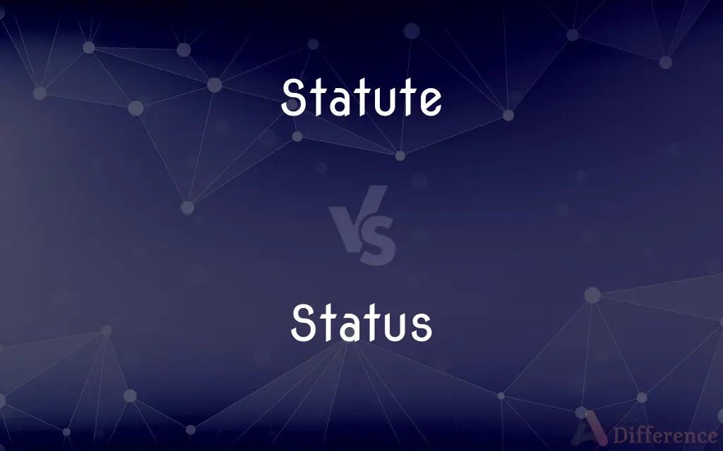 Statute vs. Status — What's the Difference?