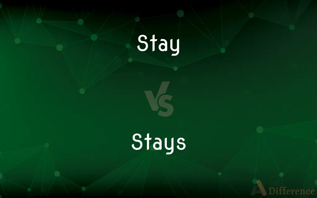 Stay vs. Stays — What's the Difference?