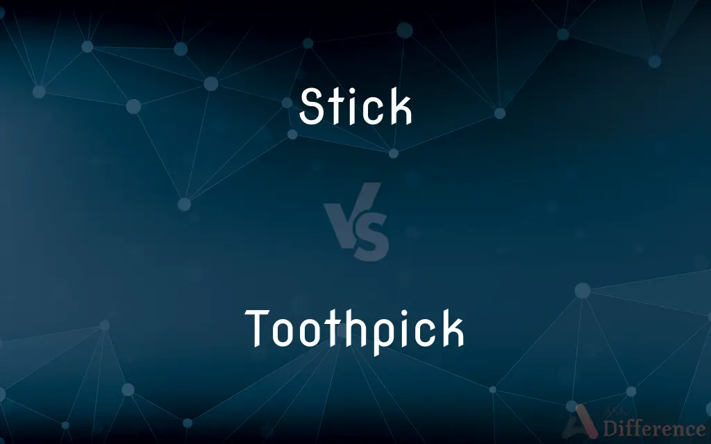 Stick vs. Toothpick — What's the Difference?