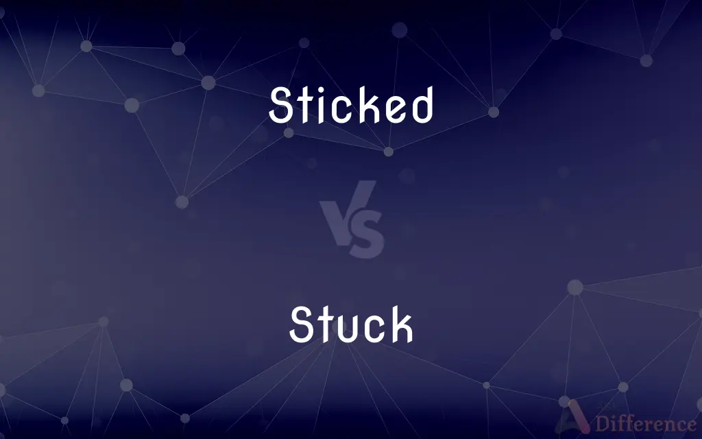 Sticked vs. Stuck — What's the Difference?