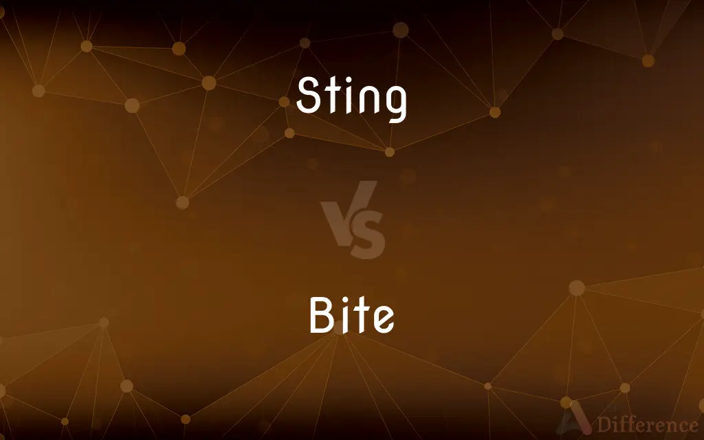 Sting vs. Bite — What's the Difference?