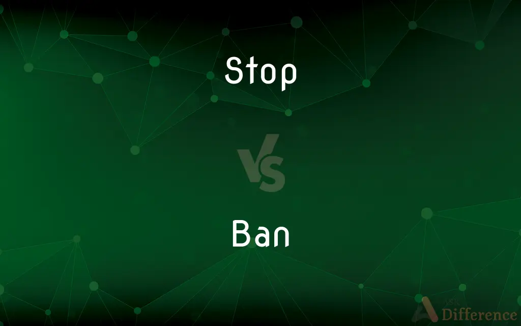 Stop vs. Ban — What's the Difference?