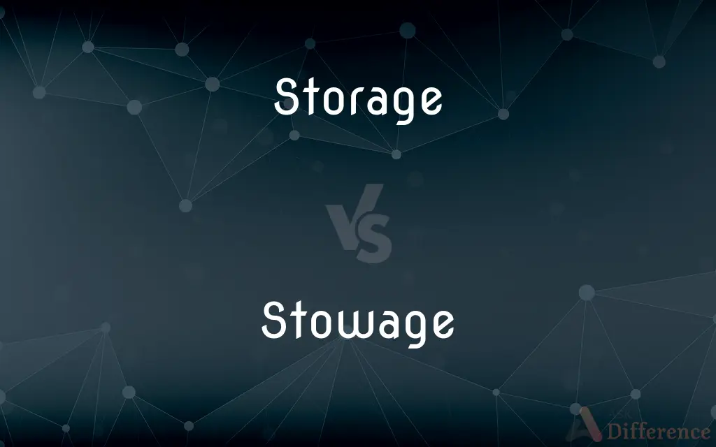 Storage vs. Stowage — What's the Difference?