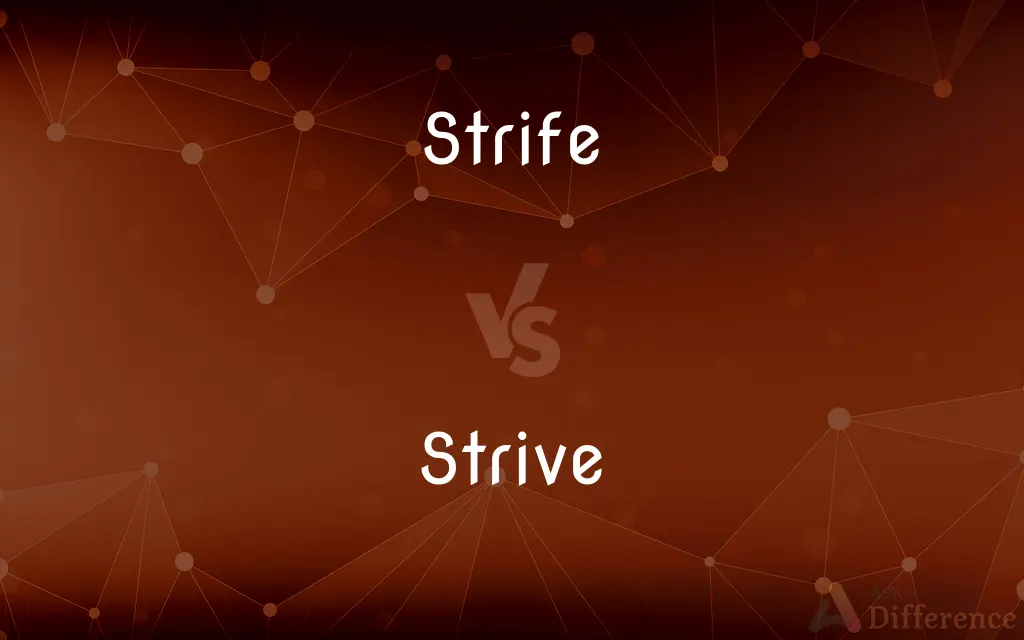 Strife vs. Strive — What's the Difference?