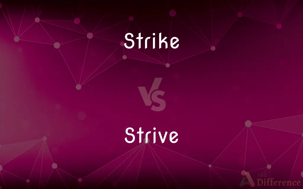 Strike vs. Strive — What's the Difference?