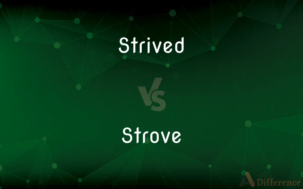 Strived vs. Strove — What's the Difference?
