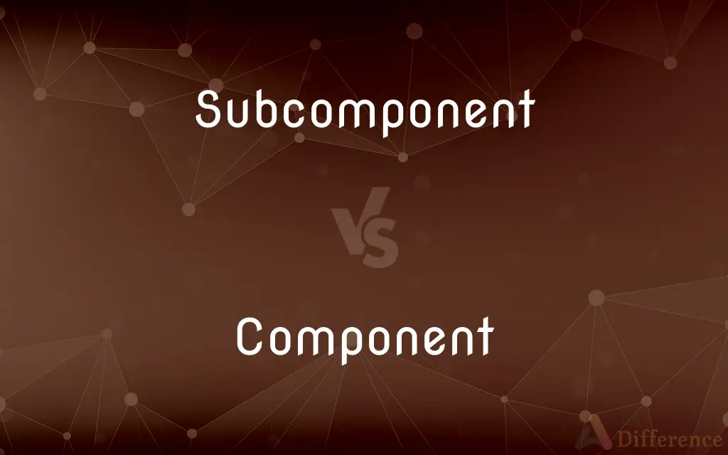 Subcomponent vs. Component — What's the Difference?