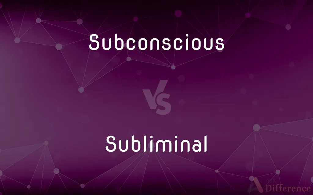 Subconscious vs. Subliminal — What's the Difference?