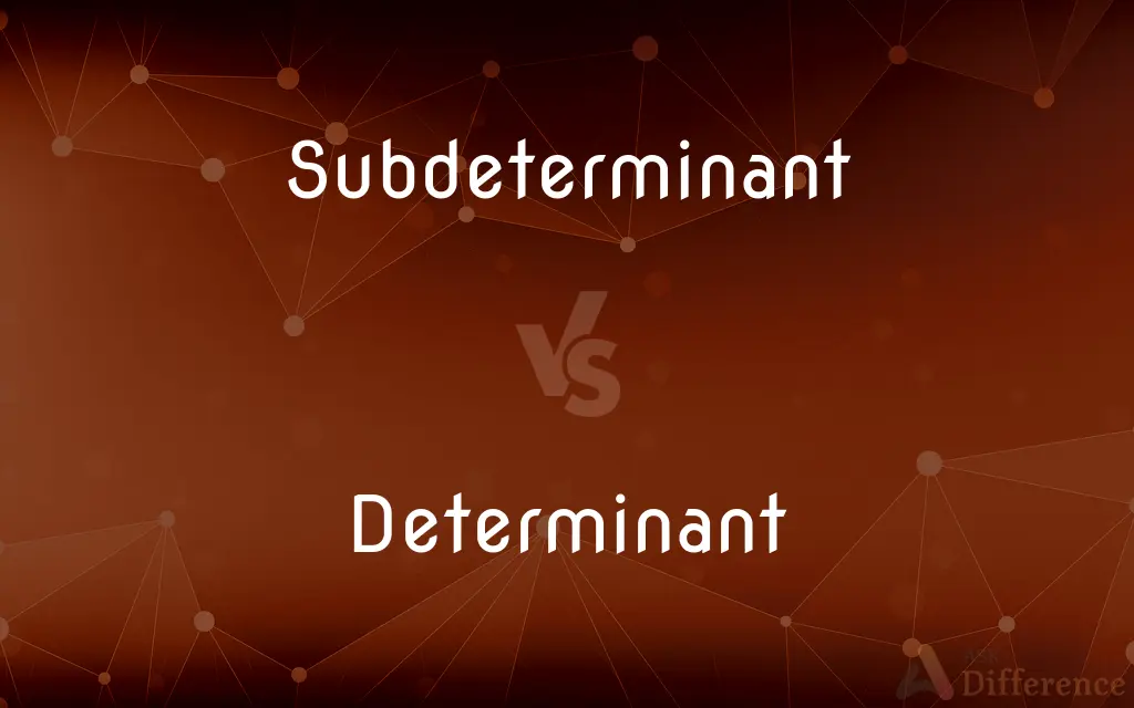 Subdeterminant vs. Determinant — What's the Difference?