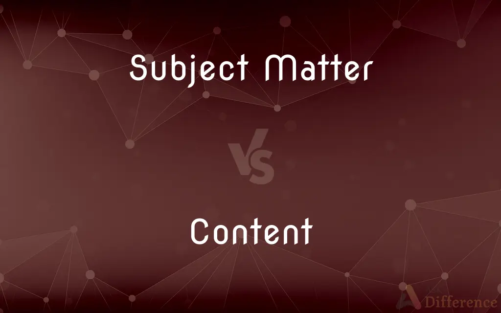 Subject Matter vs. Content — What's the Difference?