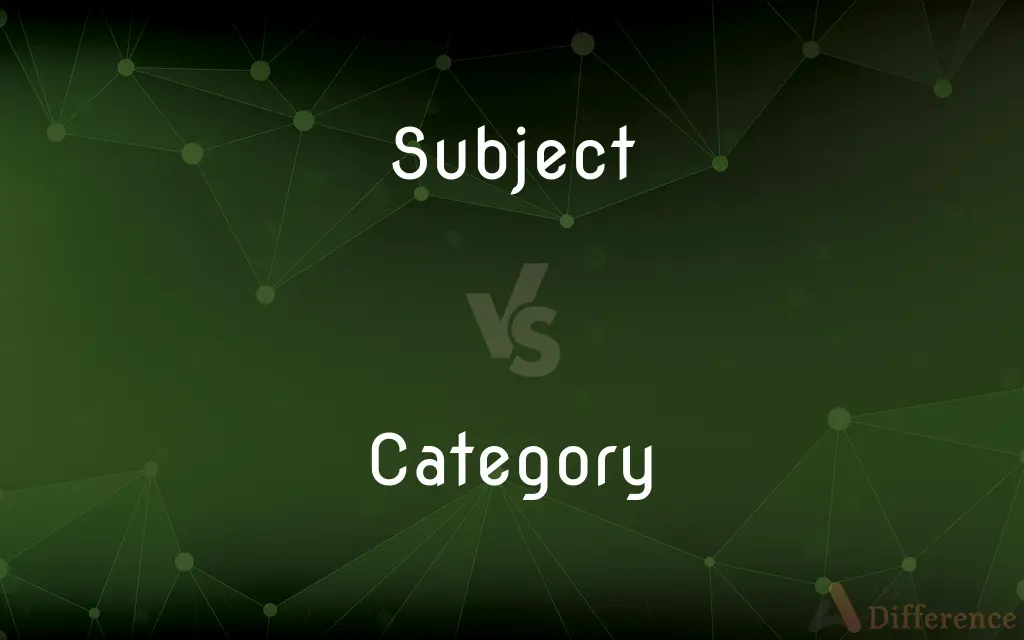 Subject vs. Category — What's the Difference?