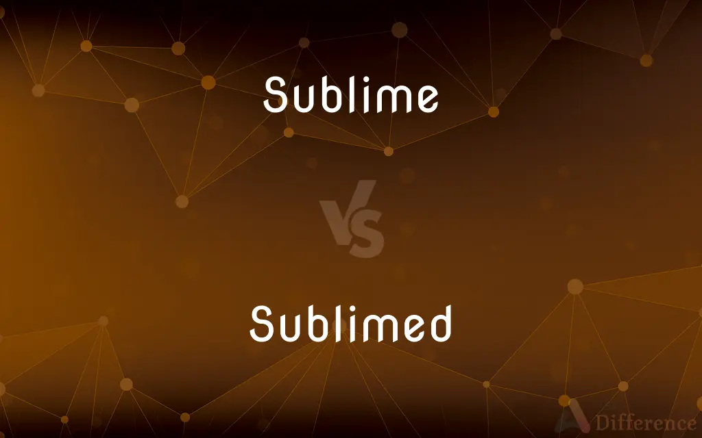 Sublime vs. Sublimed — What's the Difference?