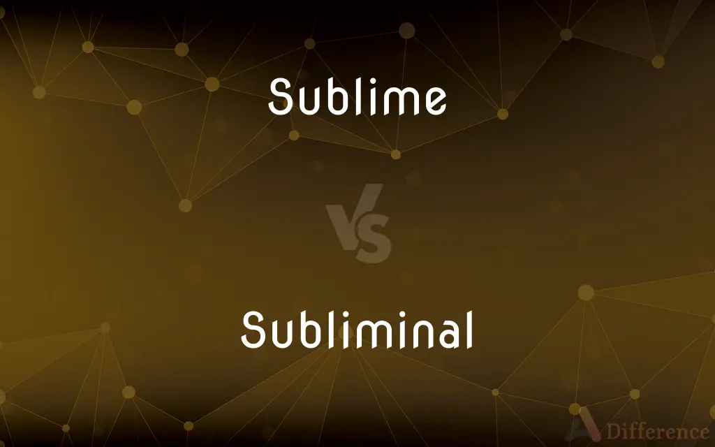 Sublime vs. Subliminal — What's the Difference?