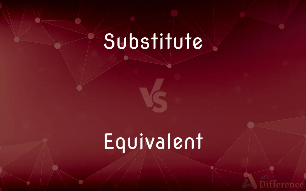 Substitute vs. Equivalent — What's the Difference?