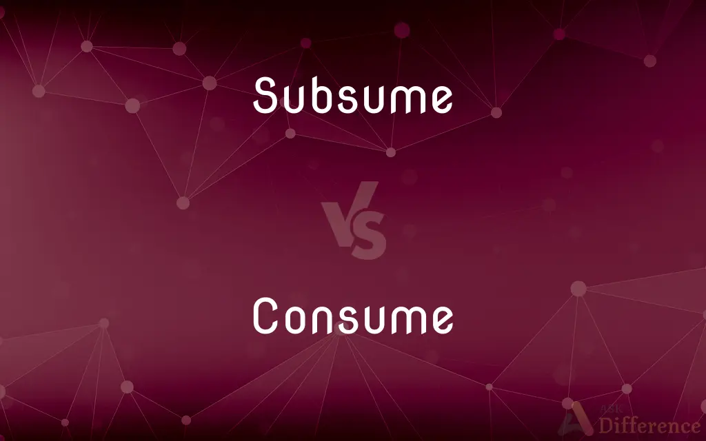 Subsume vs. Consume — What's the Difference?