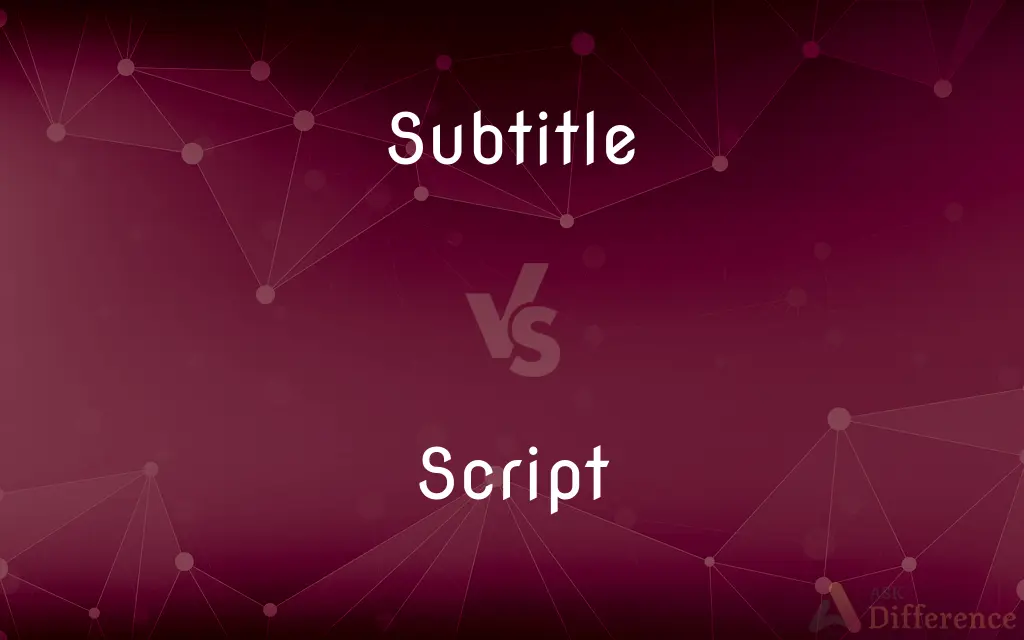 Subtitle vs. Script — What's the Difference?