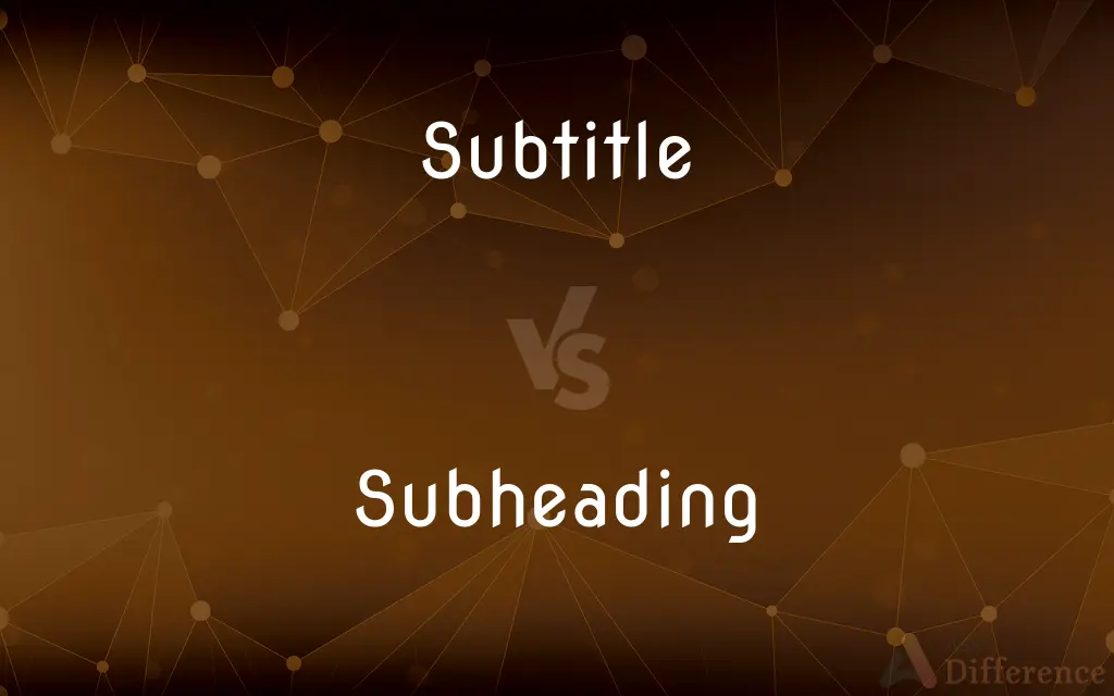 Subtitle vs. Subheading — What's the Difference?