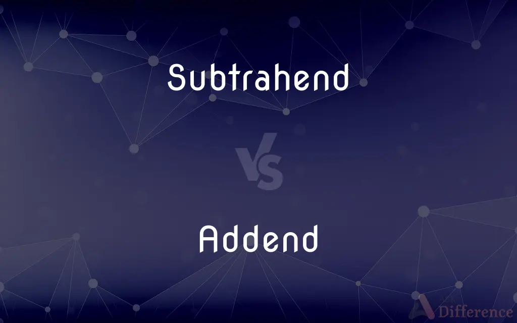 Subtrahend vs. Addend — What's the Difference?