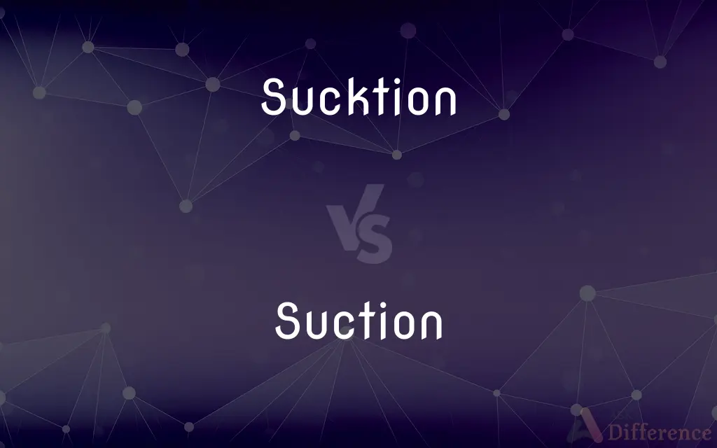 Sucktion vs. Suction — Which is Correct Spelling?