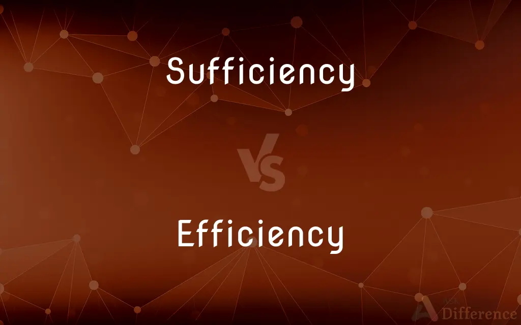 Sufficiency vs. Efficiency — What's the Difference?
