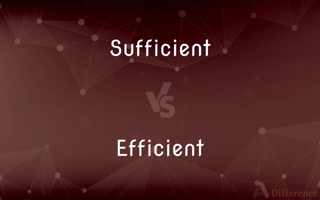 Sufficient vs. Efficient — What's the Difference?