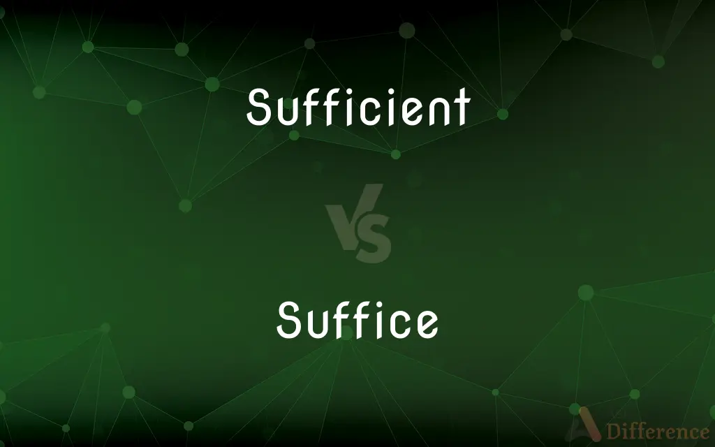 Sufficient vs. Suffice — What's the Difference?