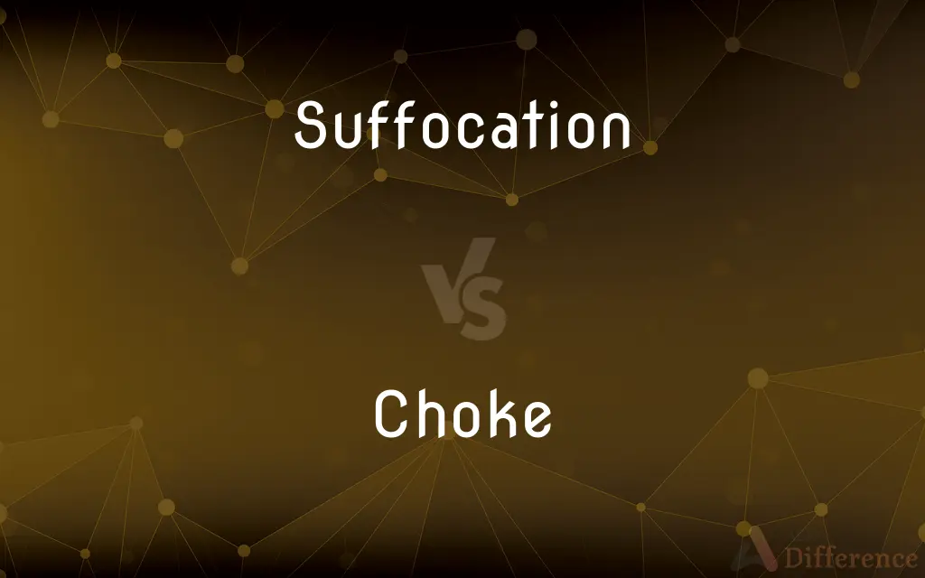 Suffocation vs. Choke — What's the Difference?