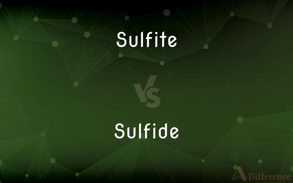 Sulfite vs. Sulfide — What's the Difference?