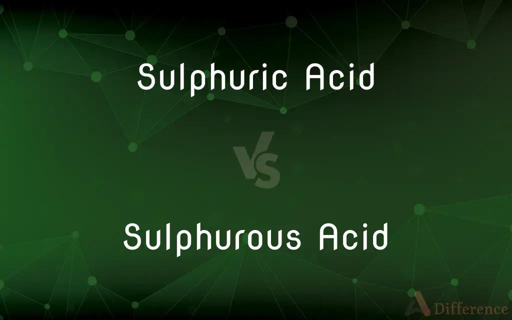 Sulphuric Acid vs. Sulphurous Acid — What's the Difference?