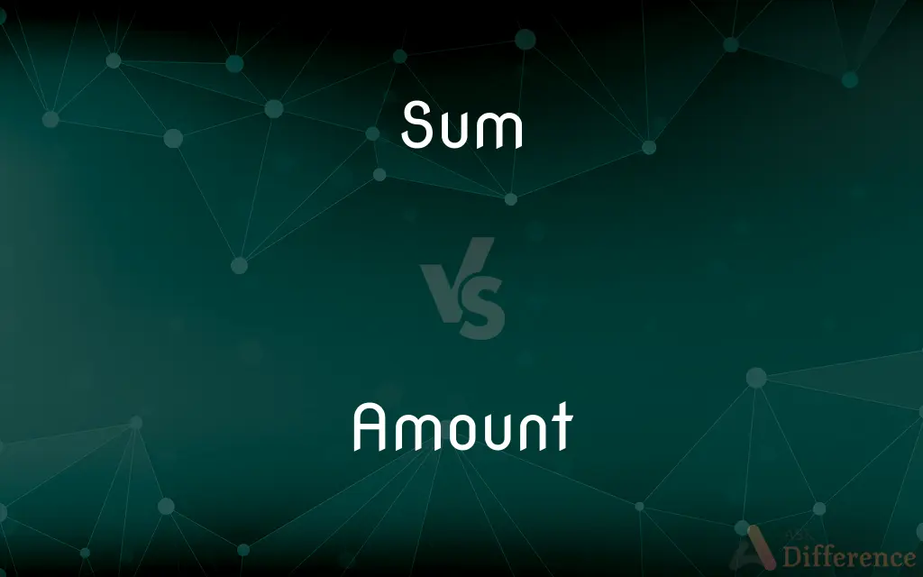 Sum vs. Amount — What's the Difference?
