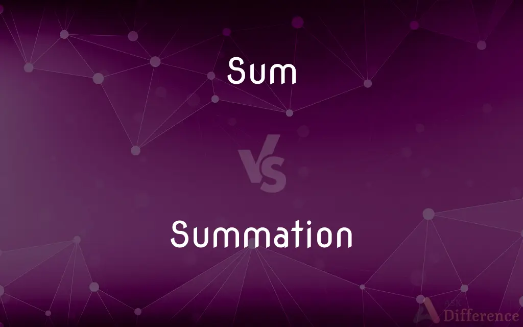 Sum vs. Summation — What's the Difference?