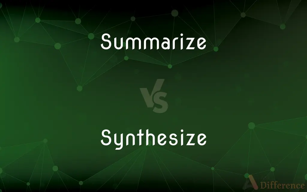 Summarize vs. Synthesize — What's the Difference?