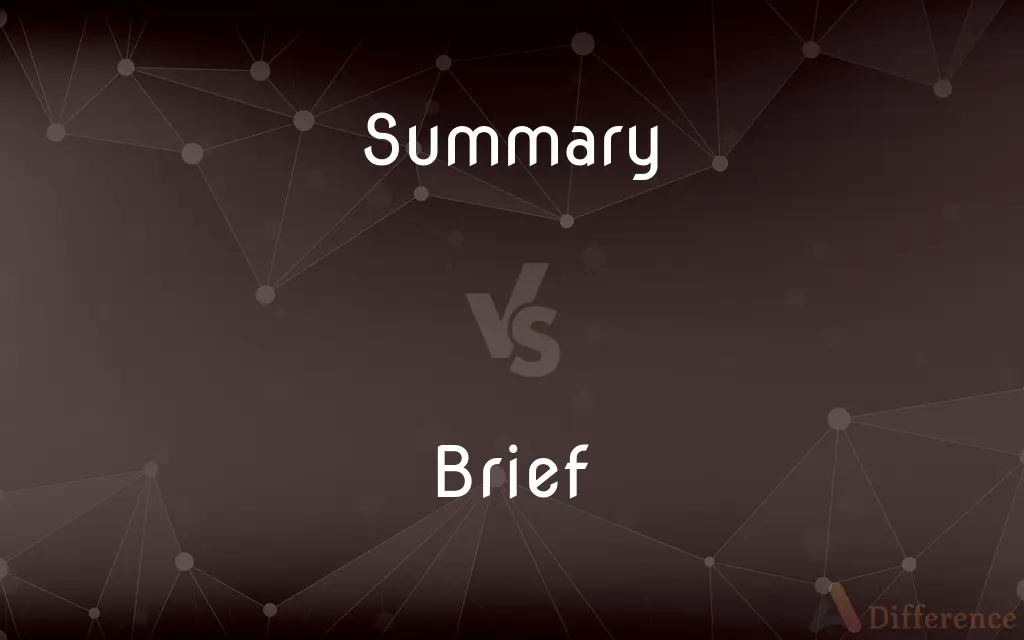 Summary vs. Brief — What's the Difference?