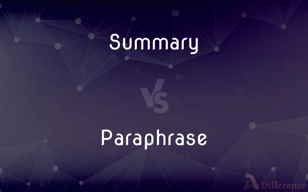 Summary vs. Paraphrase — What's the Difference?