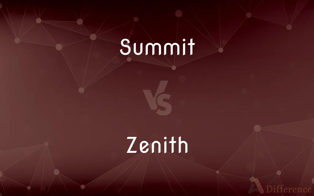Summit vs. Zenith — What's the Difference?