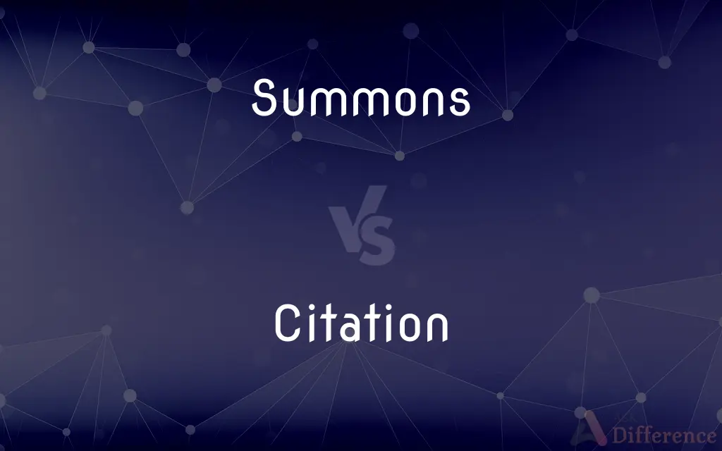 Summons vs. Citation — What's the Difference?