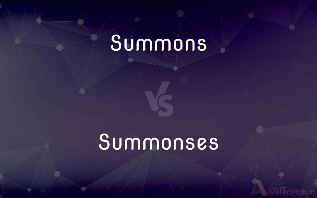 Summons vs. Summonses — What's the Difference?