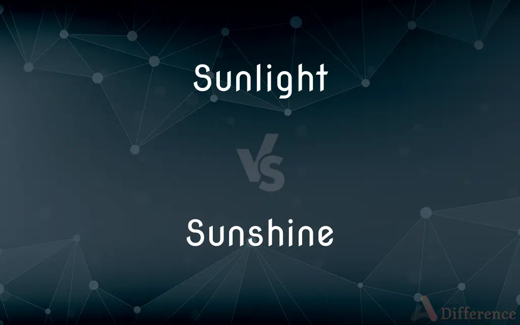 Sunlight vs. Sunshine — What's the Difference?