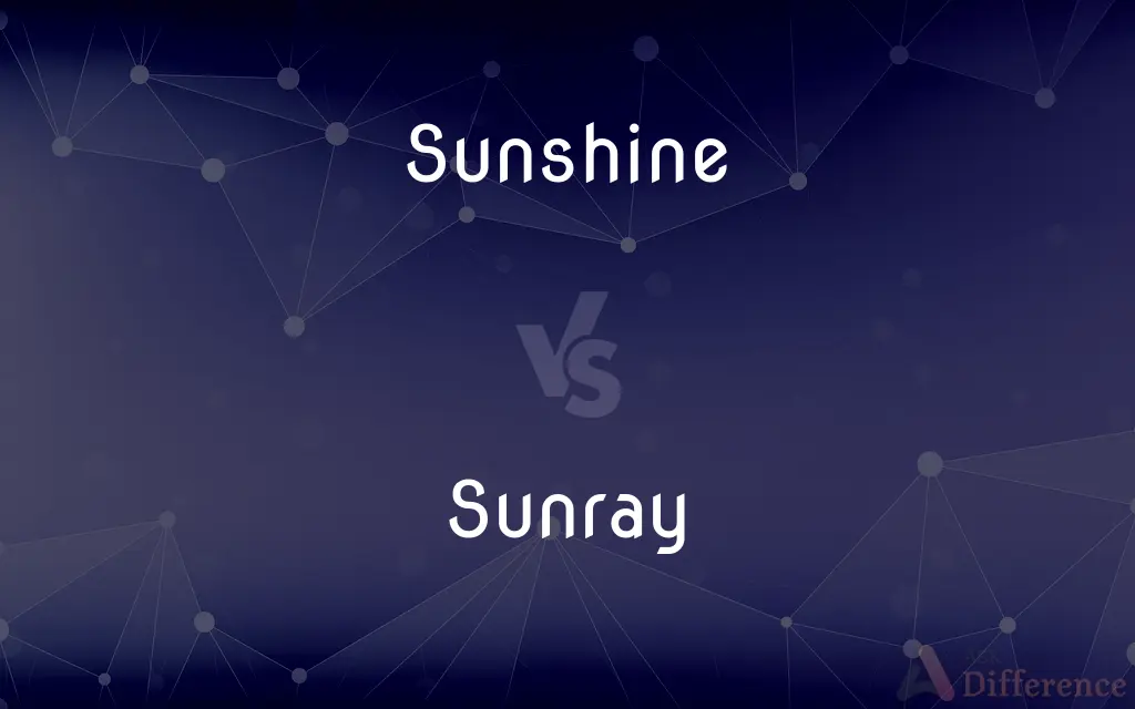 Sunshine vs. Sunray — What's the Difference?