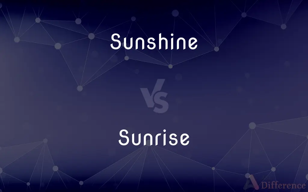 Sunshine vs. Sunrise — What's the Difference?
